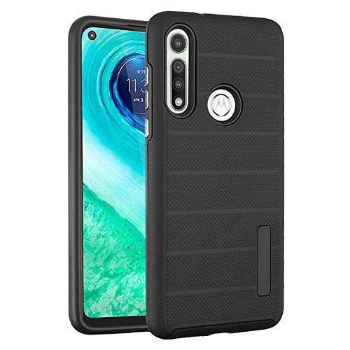 Kaleidio Case for Motorola Moto G Fast _Sleek Grip_ Hybrid Dual Layer _Shockproof_ Anti_Slip Protector Cover _Black Black_