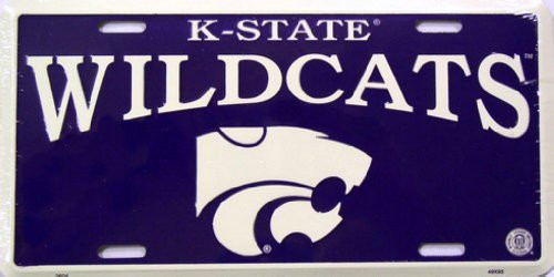 Kansas State K_State Wildcats College LICENSE PLATES Plate Tag Tags auto vehicle car front