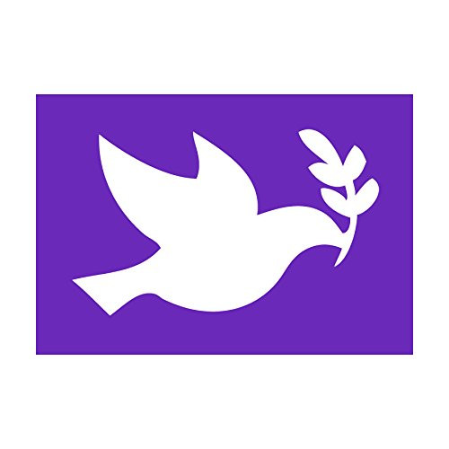 Auto Vynamics _ Stencil_Hippie_Peace_Dove _ Peace Dove Individual Stencil from Hippie Peace  and  Love Stencil Set! _ 10_by_7_inch Sheet _ Single Design