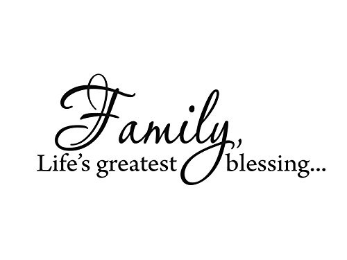 Family_ Life's Greatest Blessing Wall Decal Inspirational Quote Family Wall Art VWAQ_2789 _22 inch W X 8.5 inch H_ Family_ Life's Greatest Blessing Wall Decal Inspirational Quote Family Wall Art VWAQ_2789 _22 inch W X 8.5 inch H_