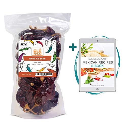 Dried Guajillo Chiles Peppers 8 Oz_ Great For Mexican Food_ Salsa Medium_ Salsa Verde_ Mole Sauce_ Chili_ Stews_ Soups_ And Tamales _ Mild To Medium Heat_ Packaged In Resealable Bag By Ole Rico Dried Guajillo Chiles Peppers 8 Oz_ Great For Mexican Food_ Salsa Medium_ Salsa Verde_ Mole Sauce_ Chili_ Stews_ Soups_ And Tamales _ Mild To Medium Heat_ Packaged In Resealable Bag By Ole Rico