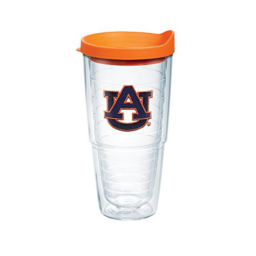 Tervis 1056611 Auburn Tigers Tumbler with Emblem and Orange Lid 24oz, Clear Tervis 1056611 Auburn Tigers Tumbler with Emblem and Orange Lid 24oz, Clear