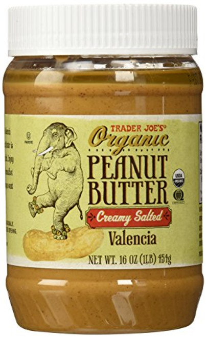 Trader Joe's Organic Peanut Butter Creamy and Salted_ 1 lb