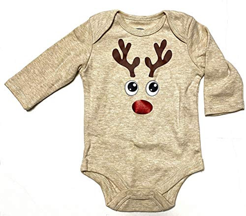 Baby Christmas Rudolph The Red Nose Reindeer Pajama Onesie _6_9M_ Baby Christmas Rudolph The Red Nose Reindeer Pajama Onesie _6_9M_