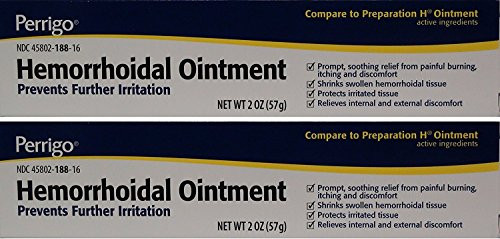 Hemorrhoidal Pain Relief Ointment Generic for Preparation H for Fast Relieves of Internal and External Hemorrhoid Symptoms 2 oz. Per Tube Pack of 2 Total 4 oz.