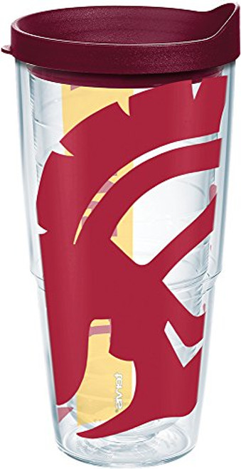 Tervis 1238938 Usc Trojans Colossal Insulated Tumbler with Wrap and Maroon Lid, 24oz, Clear Tervis 1238938 Usc Trojans Colossal Insulated Tumbler with Wrap and Maroon Lid, 24oz, Clear