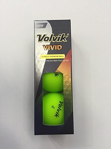 Volvik Vivid Golf Balls Sleeve of 3_ Green