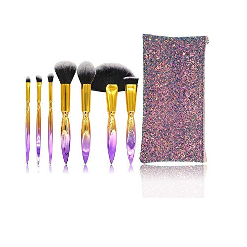 Makeup Brush Set_ 7pcs Professional Makeup Brushes Set Essential Cosmetic Makeup Brushes for Powder Foundation Blush Contour Concealer