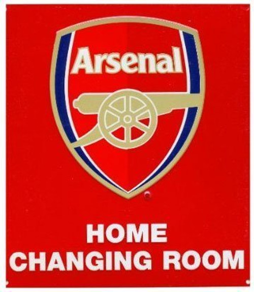 Arsenal Football Club_ Official 'Home Changing Room' Metal Sign by Arsenal F.C. Arsenal Football Club_ Official 'Home Changing Room' Metal Sign by Arsenal F.C.