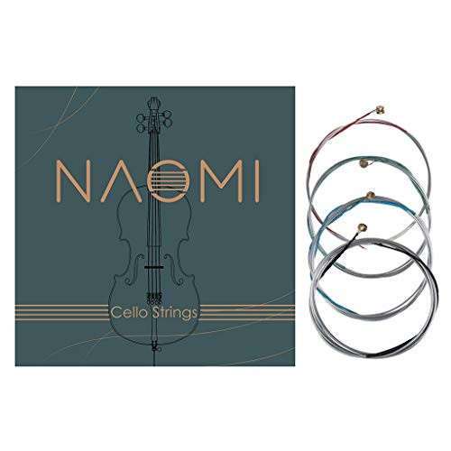 freneci 4pcs Cello Nickel Plate Strings Sweet Sound for 4 4 3 4 1 2 1 4 1 8 Size _ B
