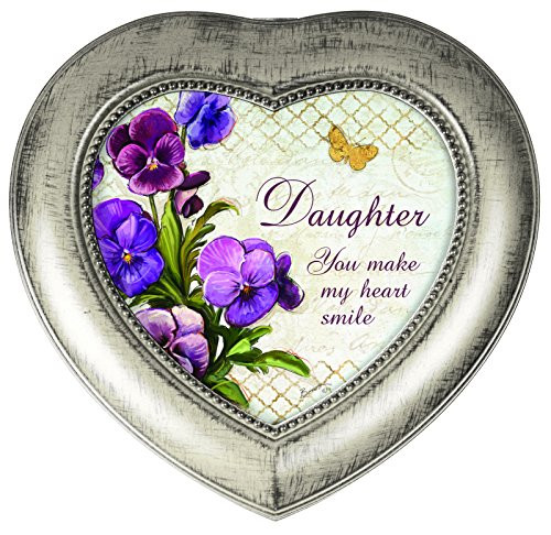 Carson Home Accents Music Box Heart, Daughter/Smile