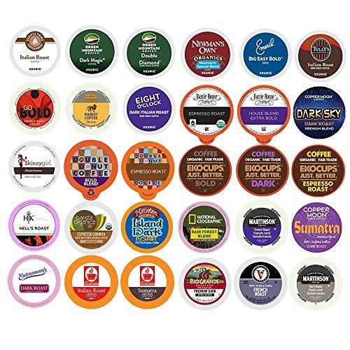 30-count Extra Bold & Dark Roast Coffee Single Serve Cups For Keurig K Cup Brewers Variety Pack Sampler