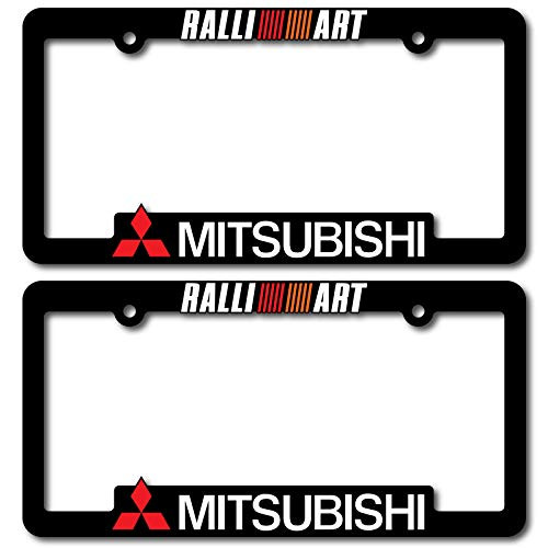 Ralliart _2_ Mitsubishi License Plate Frames 3D Letter Frame Brackets _1_Pair_