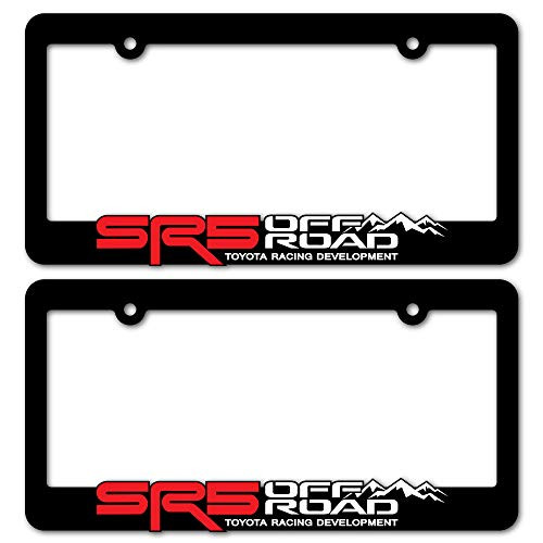 SR5 Off Road License Plate Frames Toyota Racing Development 3D Letter Frame Brackets _1_Pair_