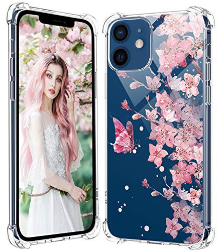 Compatible with iPhone 12 Mini Case Clear Slim Fit Cases Compatible with iPhone 12 Mini Case Cover for Women Flexible Rubber Ultra_Thin Protective Cover Cute Phone Case 5.4 inch 5G _F_