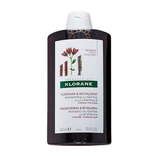 Klorane Shampoo with Quinine and B Vitamins for Thinning Hair, Support Thicker, Stronger, Healthier Hair, Men & Women, 13.5 oz.