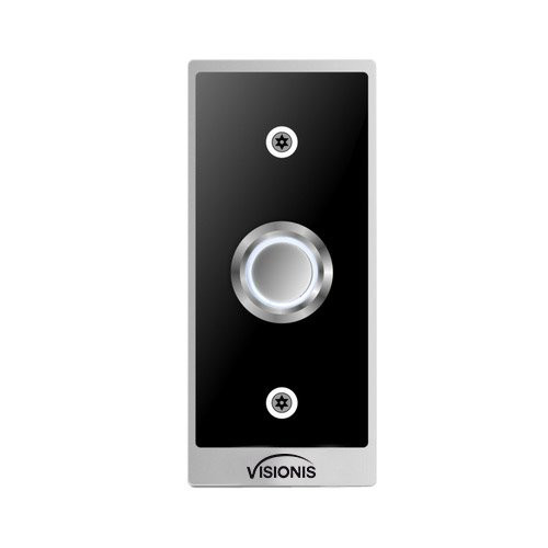 Visionis VIS-7005 Ultra Thin Request to Exit Button with LED Light for Door Access Control, NC, C and NO Outputs