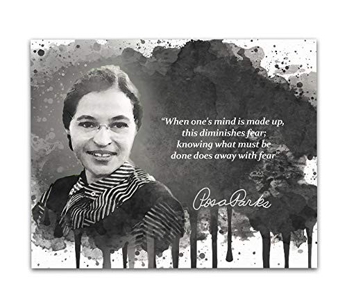 Rosa Parks Quotes When Ones Mind Is Made Up This Diminishes Fear Wall Art Poster 8x10. Unframed Inspirational Black Women History Wall Art. Ideal Gift or Classroom_ Library Decor Rosa Parks Quotes When Ones Mind Is Made Up This Diminishes Fear Wall Art Poster 8x10. Unframed Inspirational Black Women History Wall Art. Ideal Gift or Classroom_ Library Decor