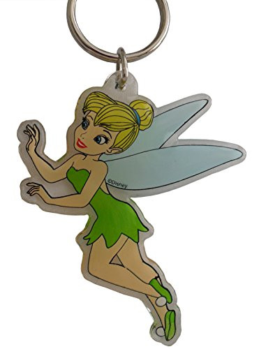 Disney Fairies Tinkerbell Keychain_ Lucite Shaped Key Ring