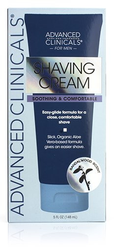 ADVANCED CLINICALS FOR MEN SHAVING CREAM SOOTHING  and  COMFORTABLE 5 FL OZ