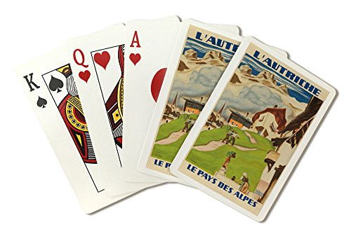 L'Autriche Vintage Poster Austria _Playing Card Deck _ 52 Card Poker Size with Jokers_