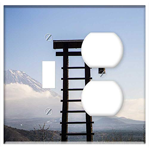 2_Gang_ Toggle Outlet Combination Wall Plate Cover _ Japan Mt Fuji Landscape K Winter Fuji Sky