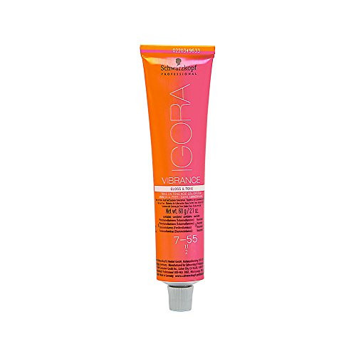 Schwarzkopf Professional Igora Vibrance Gloss and Tone Hair Color_ 7_55_ Medium Blonde Gold Extra_ 2.1 Ounce