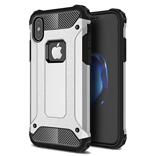 J and H iPhone 7 Armour Protective Case_ iPhone 8 Hard Shell Rugged Case_ Hybrid Dual Layer Shockproof Case for iPhone 7  and  iPhone 8