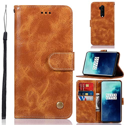 J and H OnePlus 7T Pro_5G McLaren_ Case_ OnePlus 7T Pro_5G McLaren_ Wallet Case_ Vintage PU Leather Case with Magnetic Closure for 6.67'' OnePlus 7T Pro_5G McLaren_
