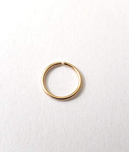 14K Gold Filled 20 Gauge 7mm Snug Fit Nose Hoop Ring Cartilage Tragus Helix Earring