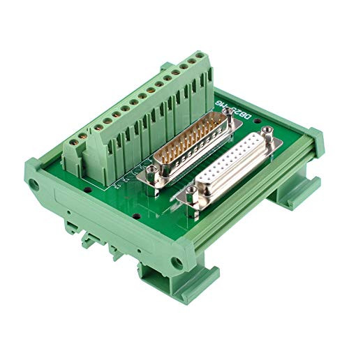 Oiyagai DB25 D_Sub Male  and  Female Header Breakout Board Terminal Board Block DIN Rail Mount Interface Module Connector