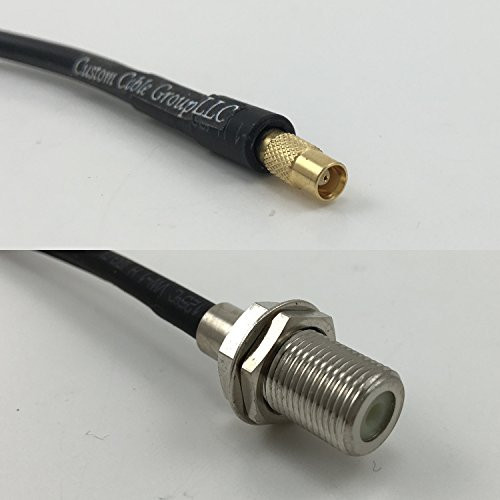 6 inch RGU178 MCX FEMALE to F FEMALE Pigtail Jumper RF coaxial cable 50ohm Quick USA Shipping