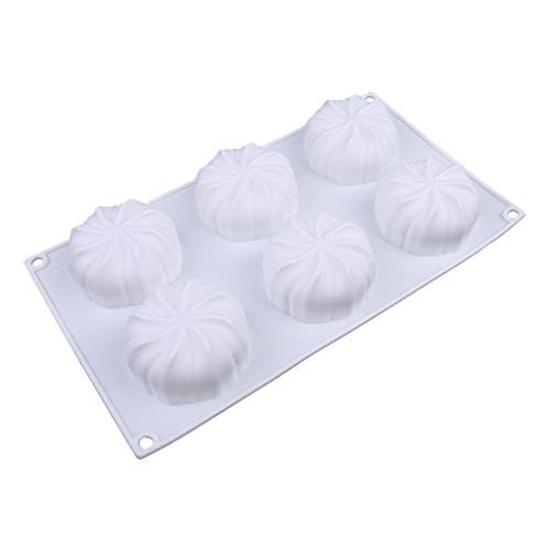 LEJIA 6 Cavity PumpkinSilicone Molds for Mousse Cake 3D Cake Mold for Pastry Chocolate