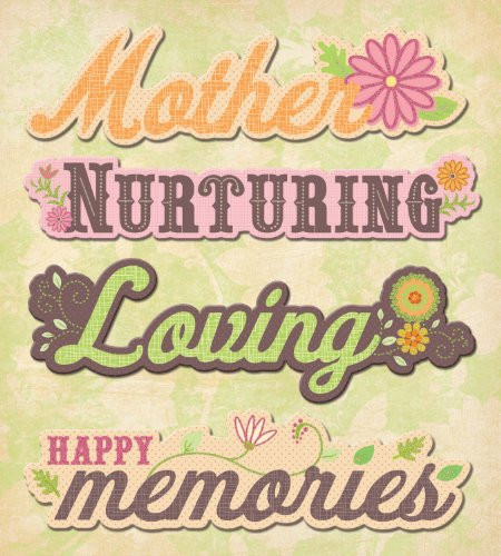 K and Company EK Success Mom Chipboard Page Titles