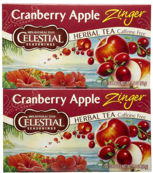 Celestial Seasonings Herbal Tea Caffeine Free Cranberry Apple Zinger _ 20 Tea Bags Celestial Seasonings Herbal Tea Caffeine Free Cranberry Apple Zinger _ 20 Tea Bags