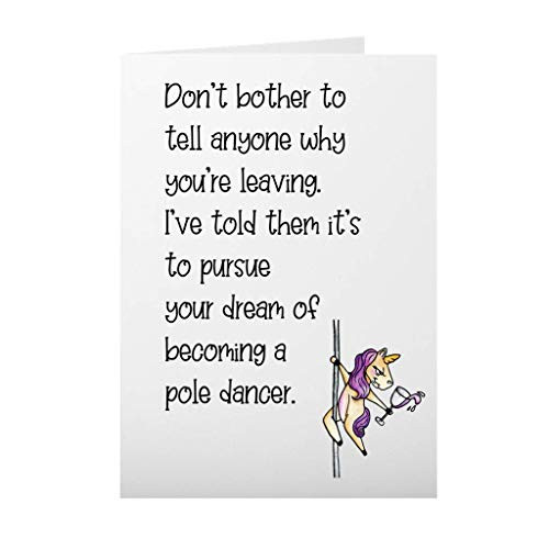 Funny Co_worker Leaving Card_ 5 x 7 folded_ blank inside