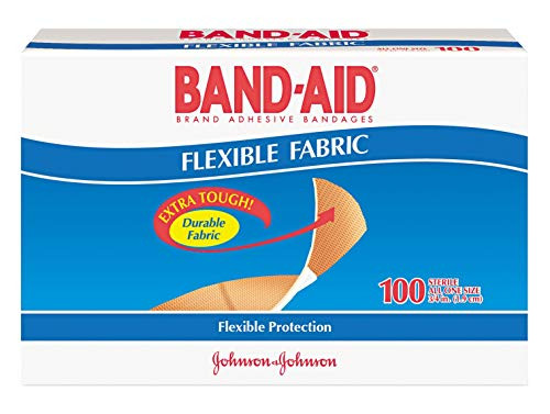 Johnson and Johnson Band_Aid® Flexible Fabric Strip Adhesive Bandag 3 4 inch x 3 inch _ Sterile _Box of 100_ Johnson and Johnson Band_Aid® Flexible Fabric Strip Adhesive Bandag 3 4 inch x 3 inch _ Sterile _Box of 100_