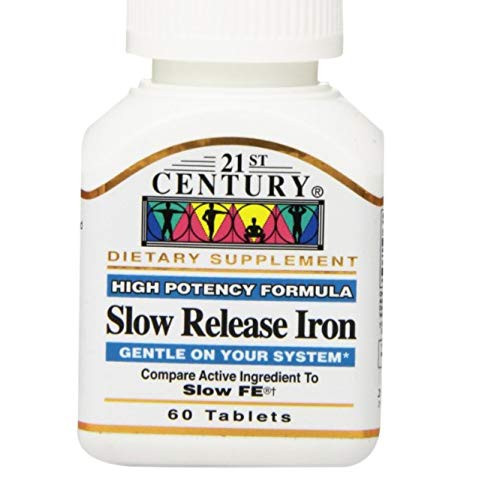 21st Century Slow Release Iron Tablets 60 ea _Pack of 3_ _ Packaging May Vary