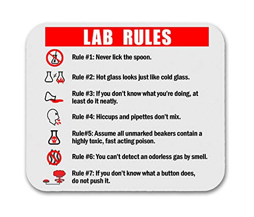 Lab Rules Funny Computer Mouse Pad Neurons Not Included