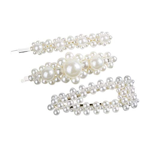 Pearl Hair Clips for Women Girls_ Fashion Sweet Artificial Pearl Clips Barrettes Pins Snap Clips Decorative Hair Accessories for Party Wedding Daily _H_ Pearl Hair Clips for Women Girls_ Fashion Sweet Artificial Pearl Clips Barrettes Pins Snap Clips Decorative Hair Accessories for Party Wedding Daily _H_