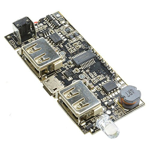 Pceewtyt Dual USB 5V 1A 2.1A Mobile Power Bank 18650 Battery Charger PCB Power Module LED LCD Solar Charging Board for Phone DIY