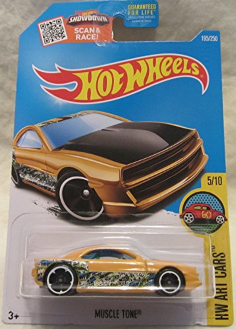 Hot Wheels 2016 H.W. Art Cars Muscle Tone Yellow 195 250 Hot Wheels 2016 H.W. Art Cars Muscle Tone Yellow 195 250