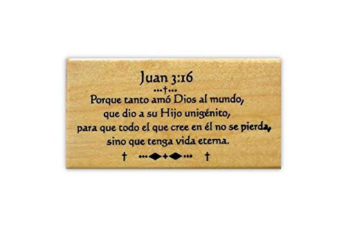 John 3 16 Spanish Bible Verse Mounted Rubber Stamp _ Religious  11