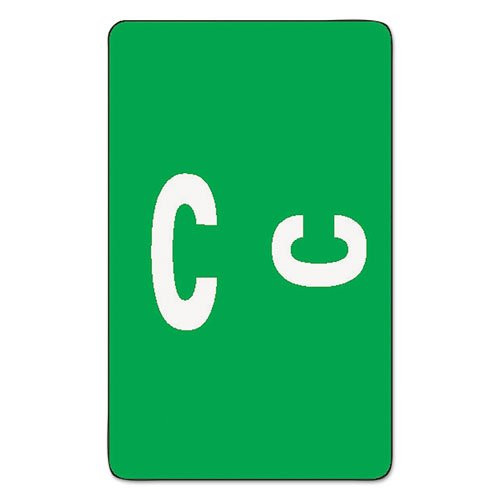 Alpha_Z Color_Coded Second Letter Labels_ Letter C_ Dark Green_ 100 Pack