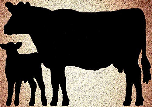 Momma Cow  and  Baby Stencil Primitive Cows Farm Rustic Chic Stencils