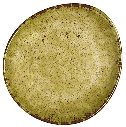 Melange 6-Piece 100% Melamine Salad Plate Set (Rustic Egg Collection ) | Shatter-Proof and Chip-Resistant Melamine Salad Plates | Color: Lime Green
