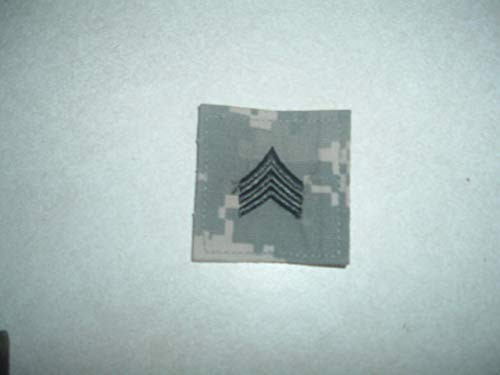 Embroidered Patch _ Patches for Women Man _ Military US Army Sergeant E_5 Rank Hook and Loop for Digital ACUS