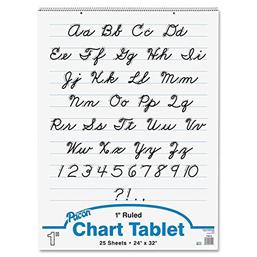 Chart Tablet with Cursive Cover_ 25 Sheets Pad