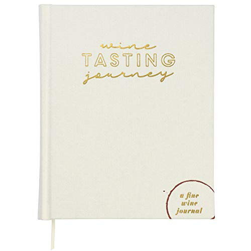 C.R. Gibson White ''Wine Tasting Journey'' Guided Journal_ 6.5'' W x 8'' L_ 200 Pages