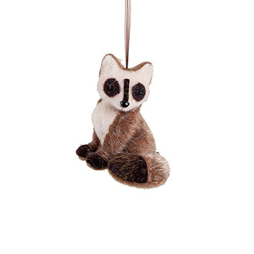 C and F Fuzzy Fox Christmas Xmas Ornament Multi